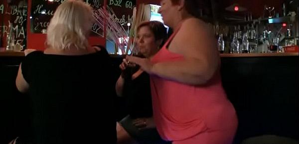  Three bbw have fun in the fat bar